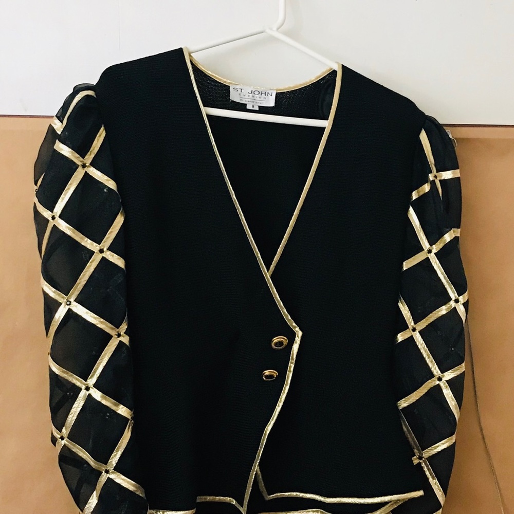New St John Knit Evening Jacket Size 8 Holiday - Picture 7 of 8
